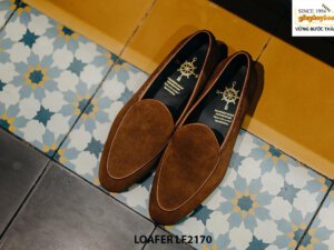 Giày da lười nam da lộn tôn dáng Loafer LF2171001