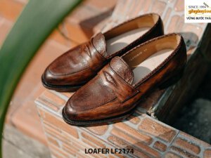 Giày lười da nam phối moca da trăn Loafer LF2174 003