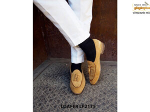 Giày da nam không dây da lộn Tassel Loafer LF2175 003