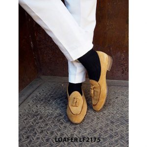 Giày da nam không dây da lộn Tassel Loafer LF2175 003
