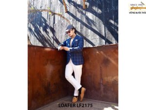 Giày da nam không dây da lộn Tassel Loafer LF2175 002