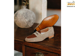 Giày da lười nam sang trọng da lộn Loafer LF2184 005