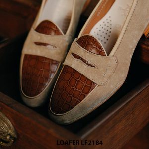 Giày da lười nam sang trọng da lộn Loafer LF2184 001