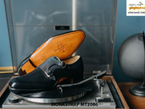 Giày da bò nam mũi nhọn Double Monkstrap MT2086 006
