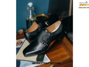 Giày da bò nam mũi nhọn Double Monkstrap MT2086 004