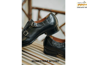 Giày da nam phối da cá sấu Double Monkstrap MT2087 004