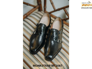 Giày da nam phối da cá sấu Double Monkstrap MT2087 001