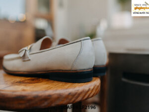Giày lười nam da màu trắng Loafer LF2196 003