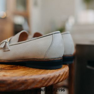 Giày lười nam da màu trắng Loafer LF2196 003