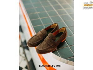 Giày lười nam da lộn màu nâu Loafer LF2198 004