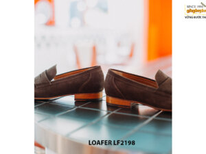 Giày lười nam da lộn màu nâu Loafer LF2198 003