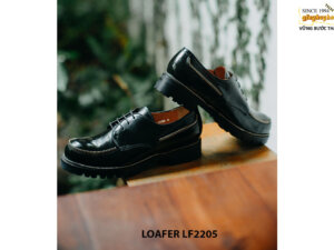Giày da nam da đen bóng Derby LF2205 006