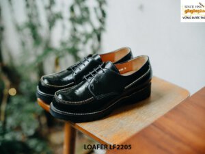 Giày da nam da đen bóng Derby LF2205 001