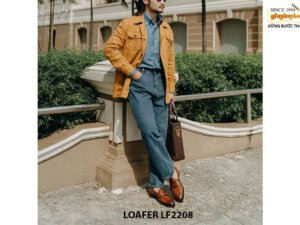 Giày lười nam nhuộm màu thủ công Loafer LF2208 006