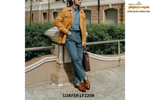 Giày lười nam nhuộm màu thủ công Loafer LF2208 006