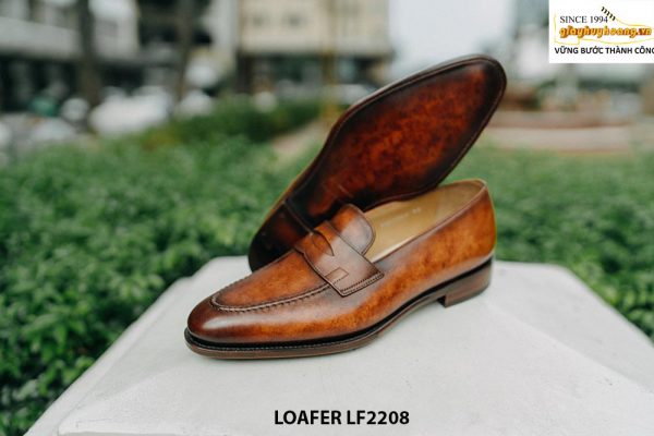 Giày lười nam nhuộm màu thủ công Loafer LF2208 003