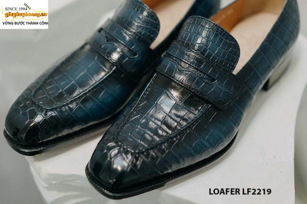 Giày lười nam da vân cá sấu cao cấp Penny Loafer LF2220 004