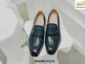 Giày lười nam da vân cá sấu cao cấp Penny Loafer LF2220 001