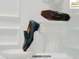 Giày lười nam da vân cá sấu cao cấp Penny Loafer LF2220 002
