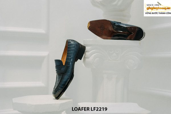 Giày lười nam da vân cá sấu cao cấp Penny Loafer LF2220 002