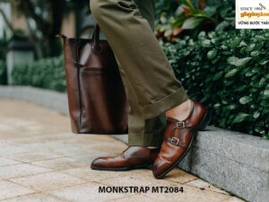 Giày da nam 2 khóa cao cấp Double Monkstrap MT2084 006