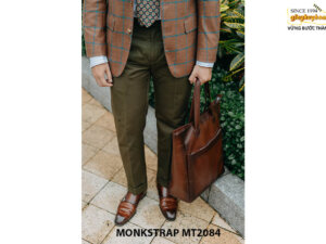 Giày da nam 2 khóa cao cấp Double Monkstrap MT2084 002