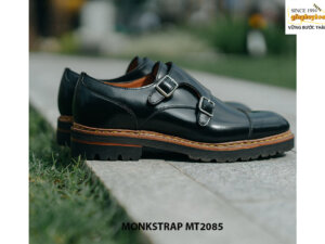 Giày da nam 2 khóa da bóng Double Monkstrap MT2085 004