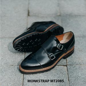 Giày da nam 2 khóa da bóng Double Monkstrap MT2085 003