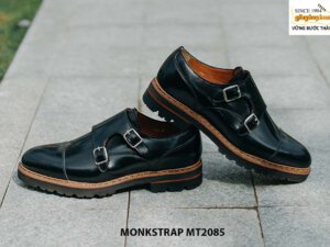 Giày da nam 2 khóa da bóng Double Monkstrap MT2085 002