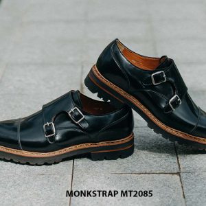 Giày da nam 2 khóa da bóng Double Monkstrap MT2085 002