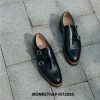 Giày da nam 2 khóa da bóng Double Monkstrap MT2085 001