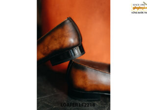 Giày lười nam da bò màu thủ công Penny Loafer LF2218 005