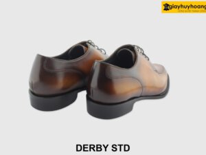 [Outlet size 46] Giày da nam nhuộm Patina bò Derby STD 005