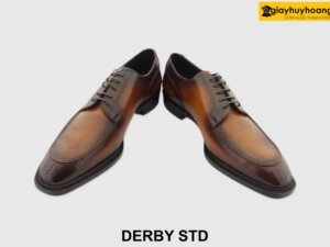 [Outlet size 46] Giày da nam nhuộm Patina bò Derby STD 004