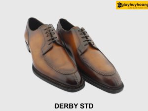[Outlet size 46] Giày da nam nhuộm Patina bò Derby STD 003