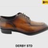 [Outlet size 46] Giày da nam nhuộm Patina bò Derby STD 001