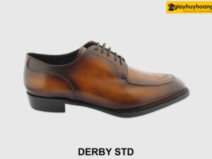 [Outlet size 46] Giày da nam nhuộm Patina bò Derby STD 001