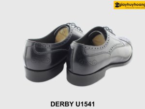[Outlet size 43] Giày da nam đục lỗ brogues đen Derby U1541 004