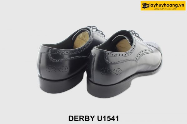 [Outlet size 43] Giày da nam đục lỗ brogues đen Derby U1541 004