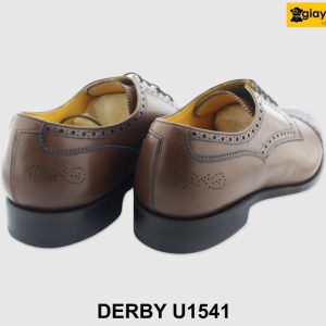 [Outlet] Giày da nam đục lỗ brogues nâu Derby U1541 003