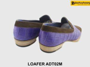 [Outlet size 40] Giày lười nam da lộn tím Loafer ADT02M 004