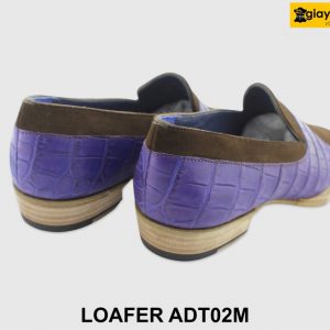[Outlet size 40] Giày lười nam da lộn tím Loafer ADT02M 004