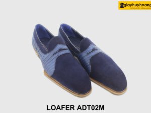 [Outlet size 40] Giày lười nam da lộn Navy Loafer ADT02M 003