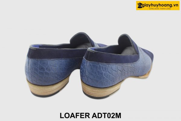 [Outlet size 40] Giày lười nam da lộn Navy Loafer ADT02M 002