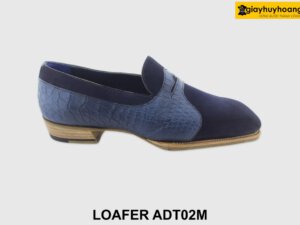 [Outlet size 40] Giày lười nam da lộn Navy Loafer ADT02M 001