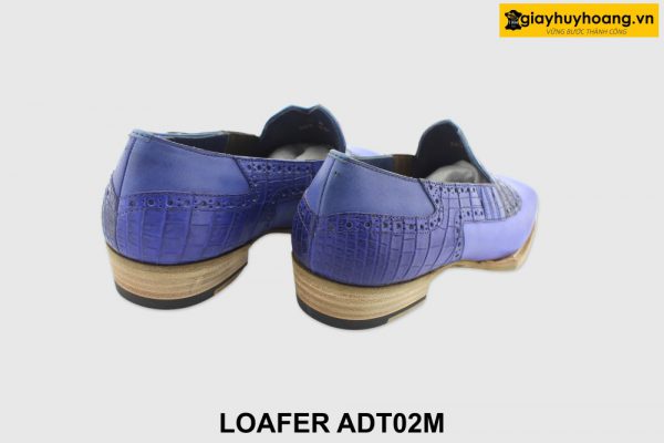 [Outlet size 40] Giày lười nam xanh coban Loafer ADT02M 004