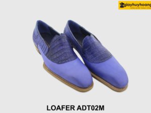[Outlet size 40] Giày lười nam xanh coban Loafer ADT02M 002