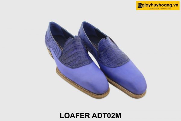 [Outlet size 40] Giày lười nam xanh coban Loafer ADT02M 002