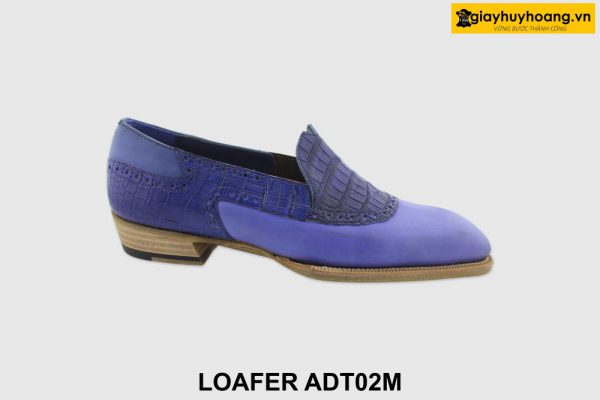 [Outlet size 40] Giày lười nam xanh coban Loafer ADT02M 001