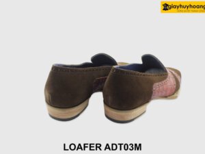 [Outlet size 40.41] Giày lười nam da lộn nâu Loafer ADT03M 004